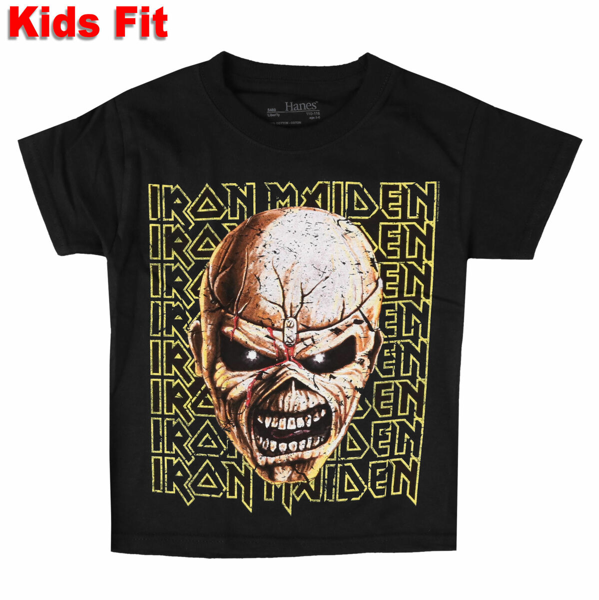 παιδικό T-shirt Iron Maiden - Big Trooper Head - ΜΑΥΡΟ - ROCK OFF 11-12